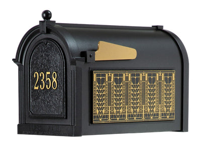Whitehall Capitol Mailbox Frank Lloyd Wright Tree Of Life Package #1 (Capitol Mailbox, Personalized Door, Non-Personalized Tree Of Life Sides)