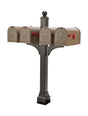 Janzer Multi-Mount Quad Mailbox Decorative Post (Optional Mailboxes Available)