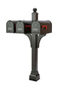 Janzer Multi-Mount Triple Mailbox Decorative Post (Optional Mailboxes Available)