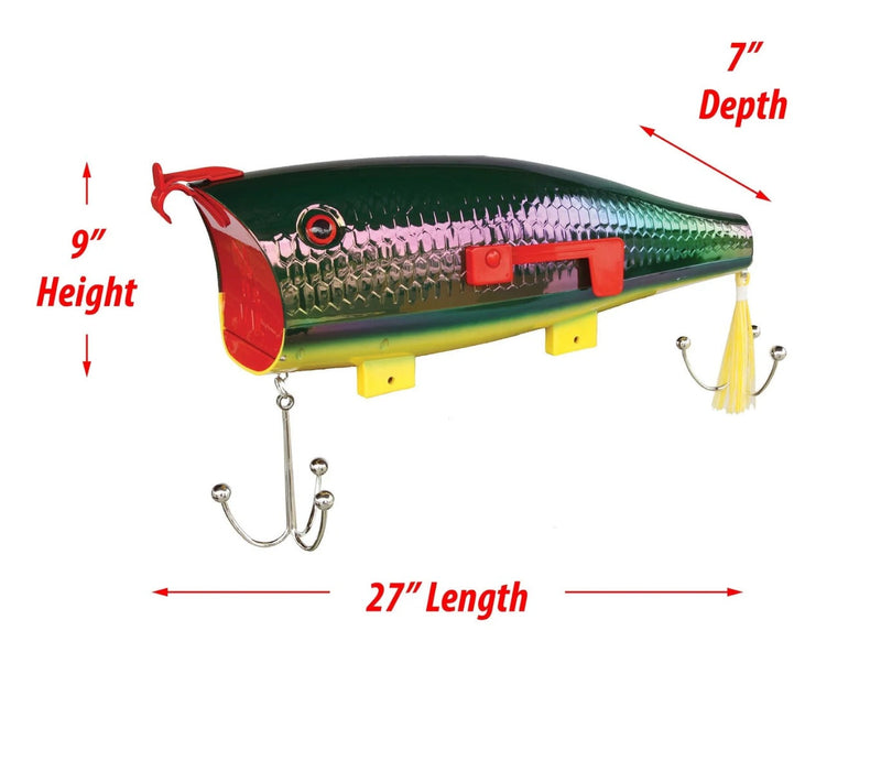 Rivers Edge Fire Tiger Fishing Lure Novelty Mailbox
