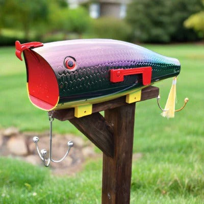 Rivers Edge Fire Tiger Fishing Lure Novelty Mailbox