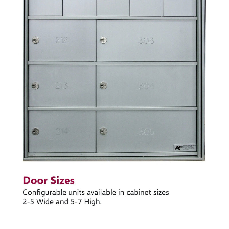 10 Doors High x 3 Doors (29 Tenants) 1600 Series Front-Load Private Distribution Cluster Mailbox in Anodized Aluminum Finish