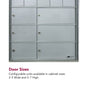 10 Doors High x 6 Doors (59 Tenants) 1600 Series Front-Load Private Distribution Cluster Mailbox in Anodized Aluminum Finish