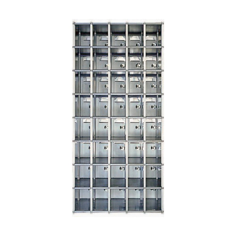 10 Doors High x 6 Doors (60 Tenants) 1700 Series Rear-Load Private Distribution Horizontal Mailbox in Anodized Aluminum Finish