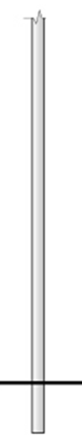 10 foot smooth Aluminum Direct Burial Post with Photo Control- 410 PC