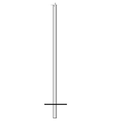 10 foot smooth Aluminum Direct Burial Post with Photo Control- 410 PC
