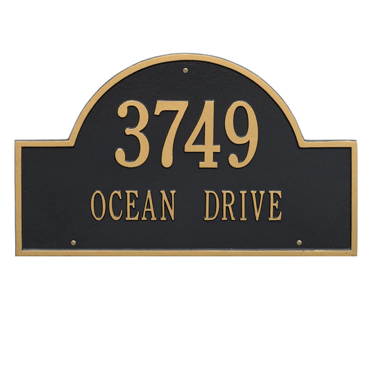 Whitehall Arch Marker - Estate Wall - Two Line Address Plaque