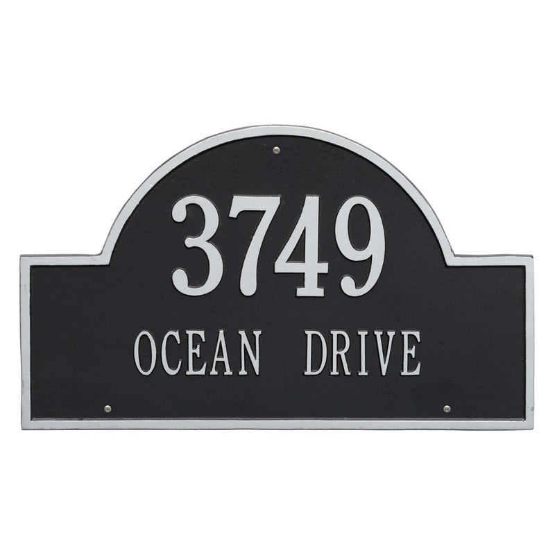 Whitehall Arch Marker - Estate Wall - Two Line Address Plaque