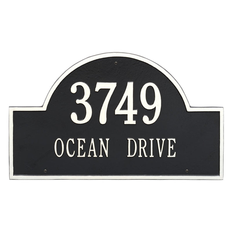 Whitehall Arch Marker - Estate Wall - Two Line Address Plaque