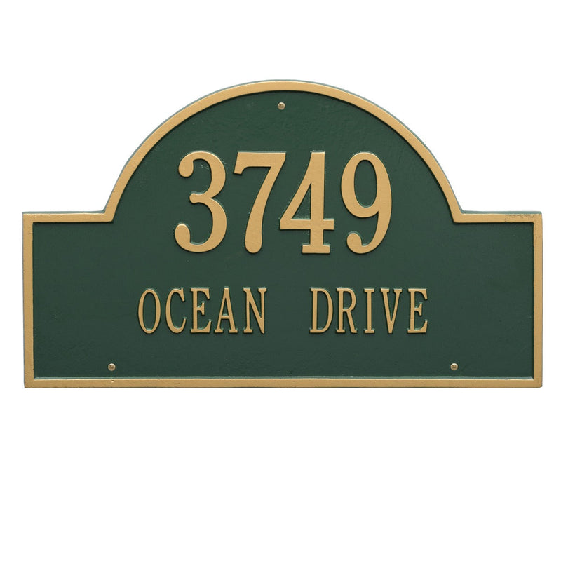 Whitehall Arch Marker - Estate Wall - Two Line Address Plaque