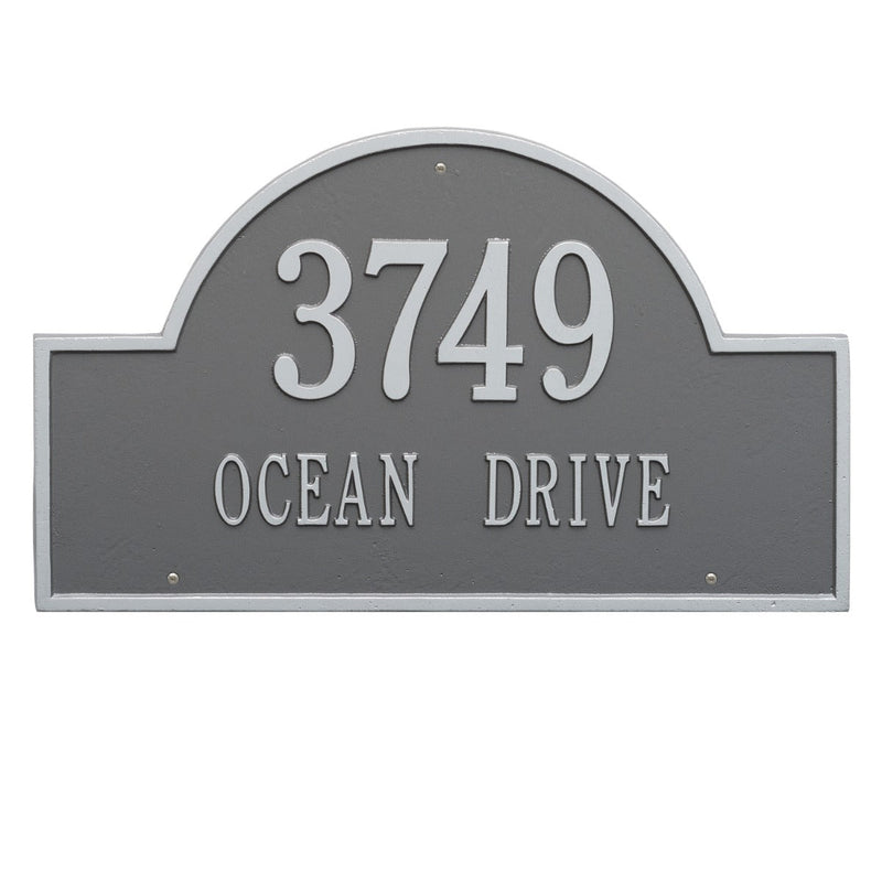 Whitehall Arch Marker - Estate Wall - Two Line Address Plaque