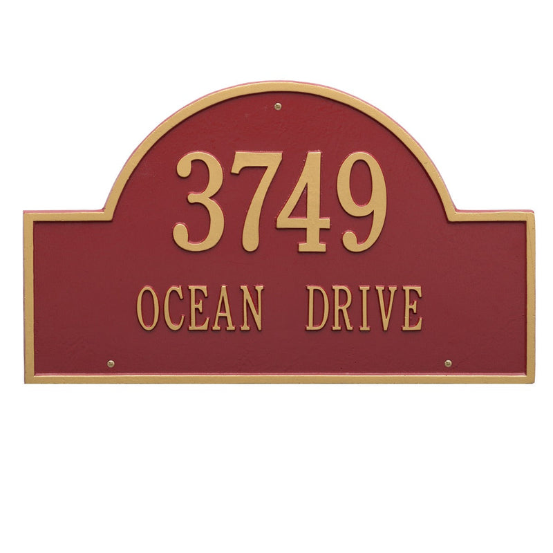 Whitehall Arch Marker - Estate Wall - Two Line Address Plaque