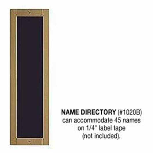 Salsbury 1020B Name Directory Brass Finish