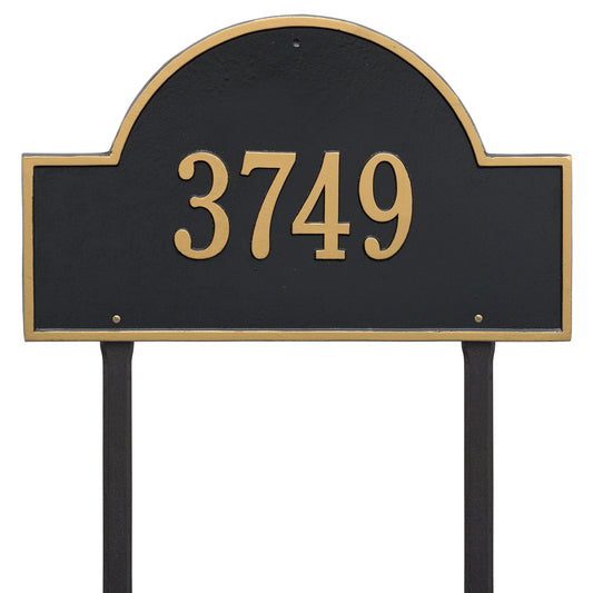 Whitehall Arch Marker - Estate Lawn - One Line Address Plaque 