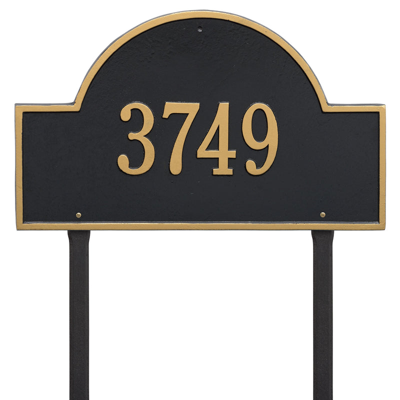 Whitehall Arch Marker - Estate Lawn - One Line Address Plaque 