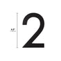 Whitehall Modern Floating Numbers (0-9) & Alphabets (A-D) 4.5"
