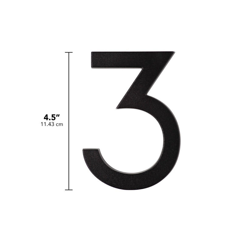 Whitehall Modern Floating Numbers (0-9) & Alphabets (A-D) 4.5"