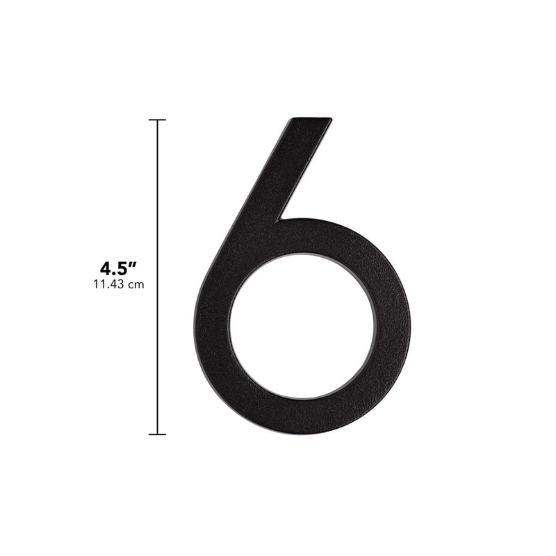 Whitehall Modern Floating Numbers (0-9) & Alphabets (A-D) 4.5"