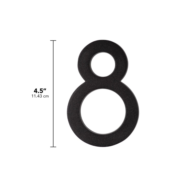 Whitehall Modern Floating Numbers (0-9) & Alphabets (A-D) 4.5"