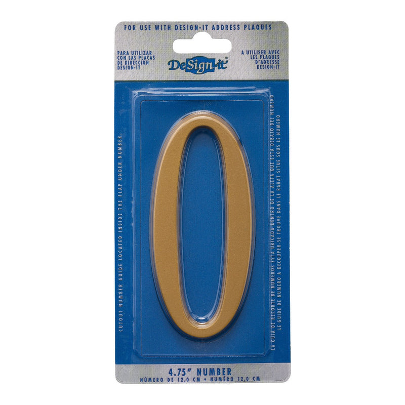 Whitehall 4.75 inch Gold House Address Number - 0