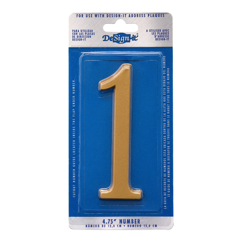 Whitehall 4.75 inch Gold House Address Number - 1