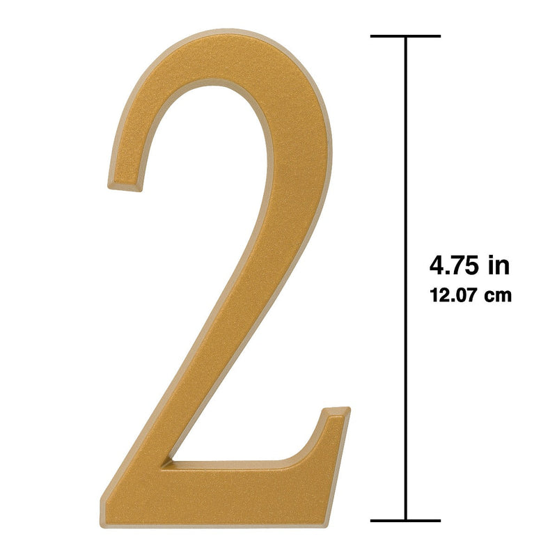 Whitehall 4.75 inch Gold House Address Number - 2