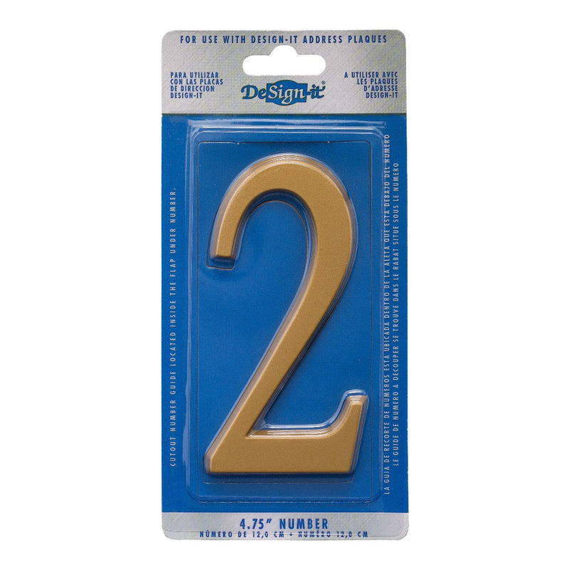Whitehall 4.75 inch Gold House Address Number - 2