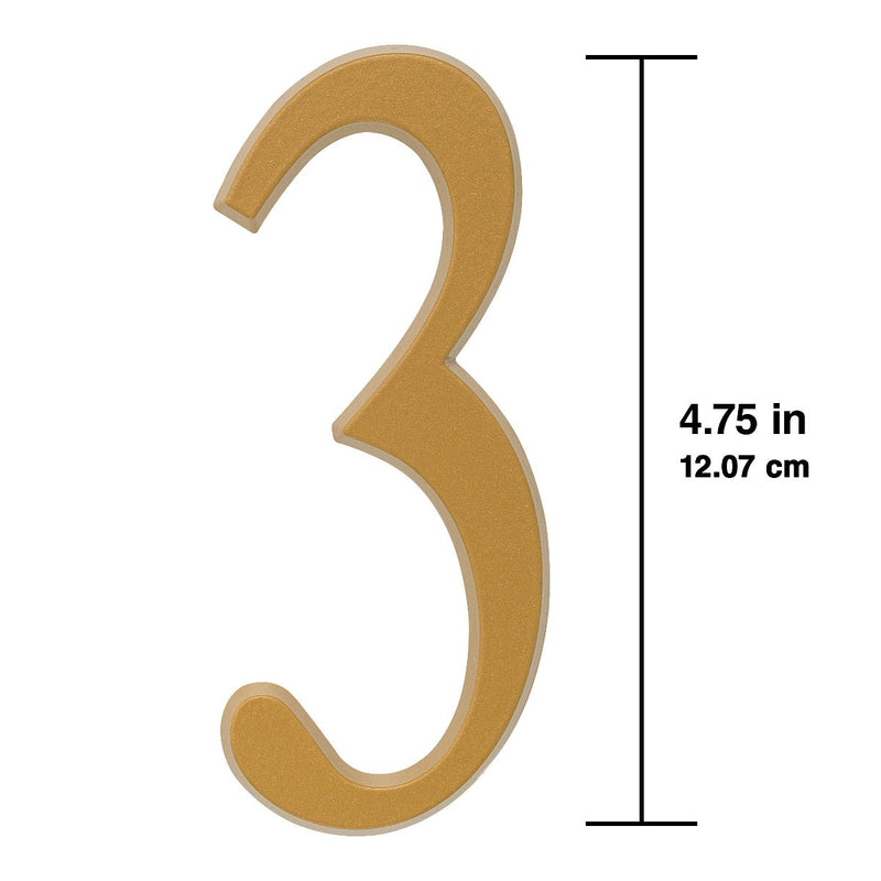 Whitehall 4.75 inch Gold House Address Number - 3