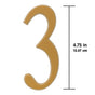 Whitehall 4.75 inch Gold House Address Number - 3