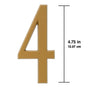 Whitehall 4.75 inch Gold House Address Number - 4