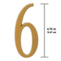 Whitehall 4.75 inch Gold House Address Number - 6