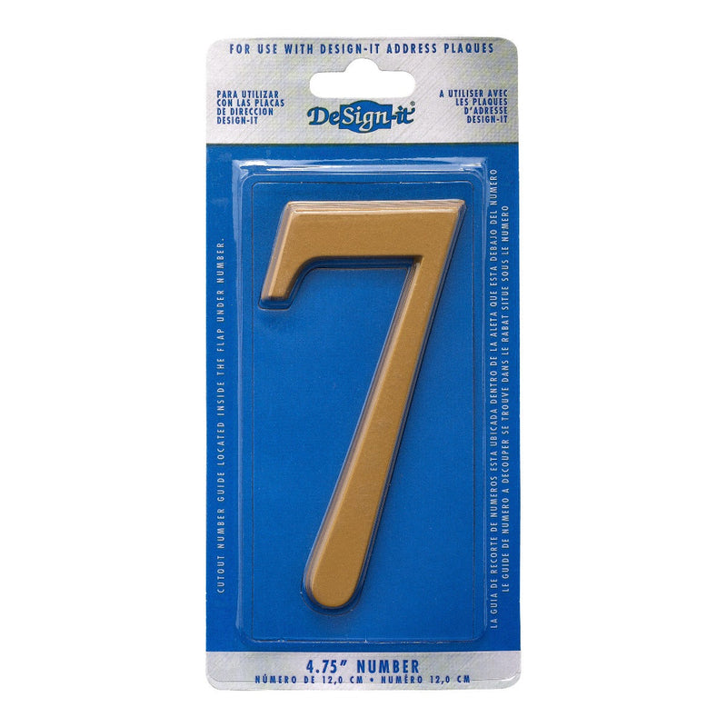 Whitehall 4.75 inch Gold House Address Number - 7