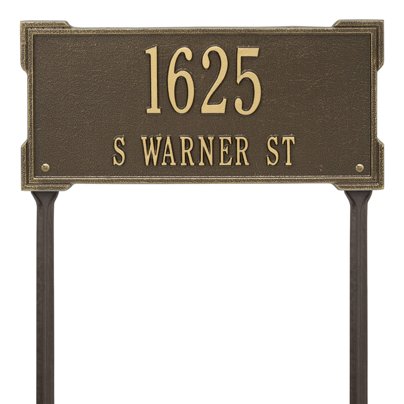 Personalized Roanoke Plaque - Standard -Lawn - 2 Line 