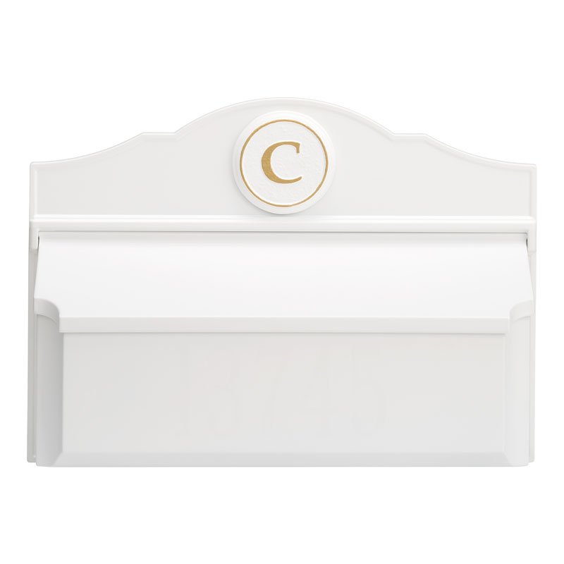 Whitehall Colonial Wall Mount Mailbox Package 3 (Mailbox & Monogram)