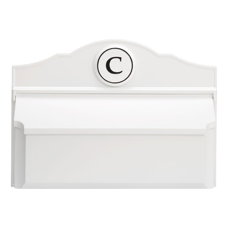 Whitehall Colonial Wall Mount Mailbox Package 3 (Mailbox & Monogram)