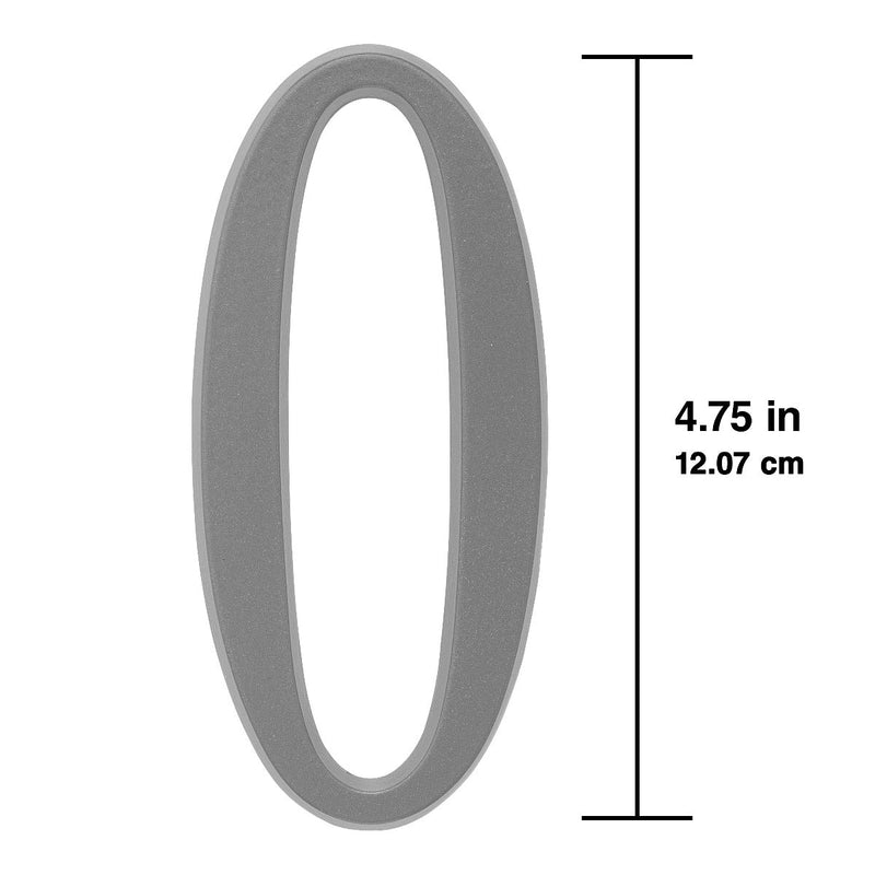 Whitehall 4.75 inch Silver House Address Number - 0