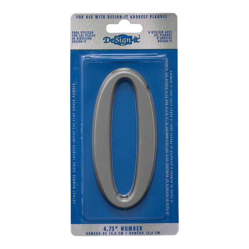 Whitehall 4.75 inch Silver House Address Number - 0