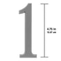 Whitehall 4.75 inch Silver House Address Number - 1