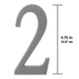 Whitehall 4.75 inch Silver House Address Number - 2