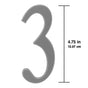Whitehall 4.75 inch Silver House Address Number - 3