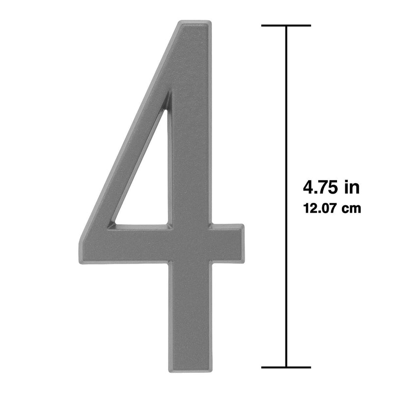 Whitehall 4.75 inch Silver House Address Number - 4