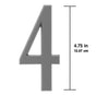 Whitehall 4.75 inch Silver House Address Number - 4