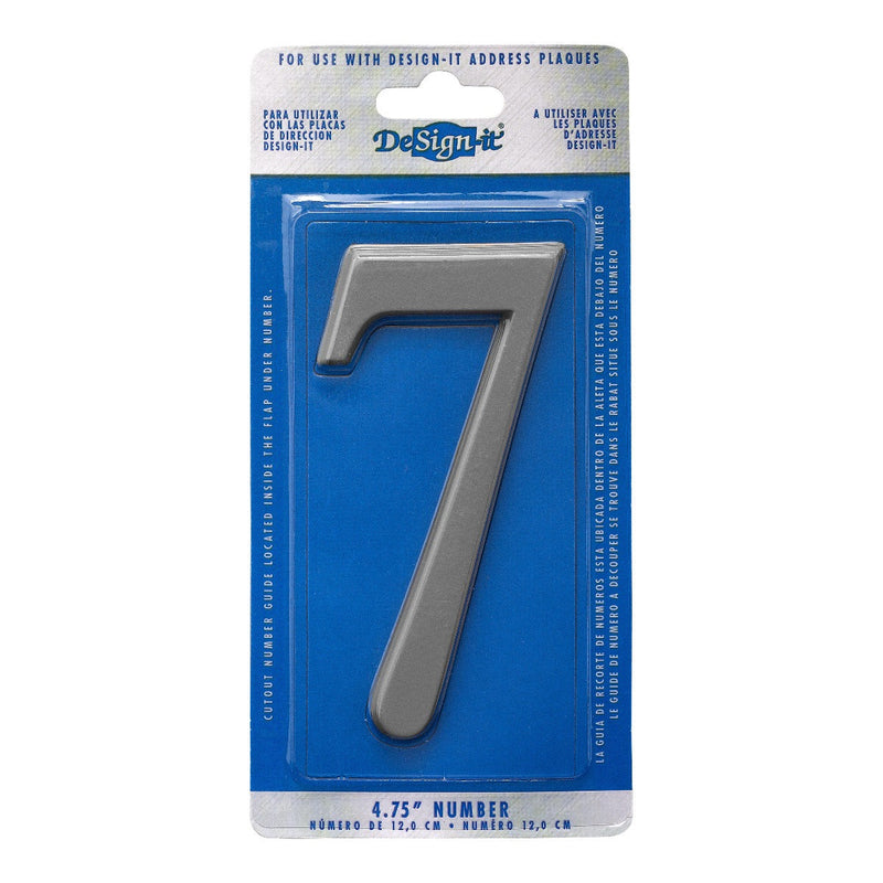 Whitehall 4.75 inch Silver House Address Number - 7