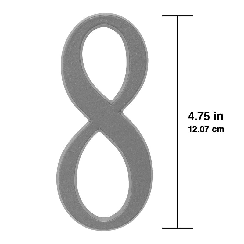 Whitehall 4.75 inch Silver House Address Number - 8
