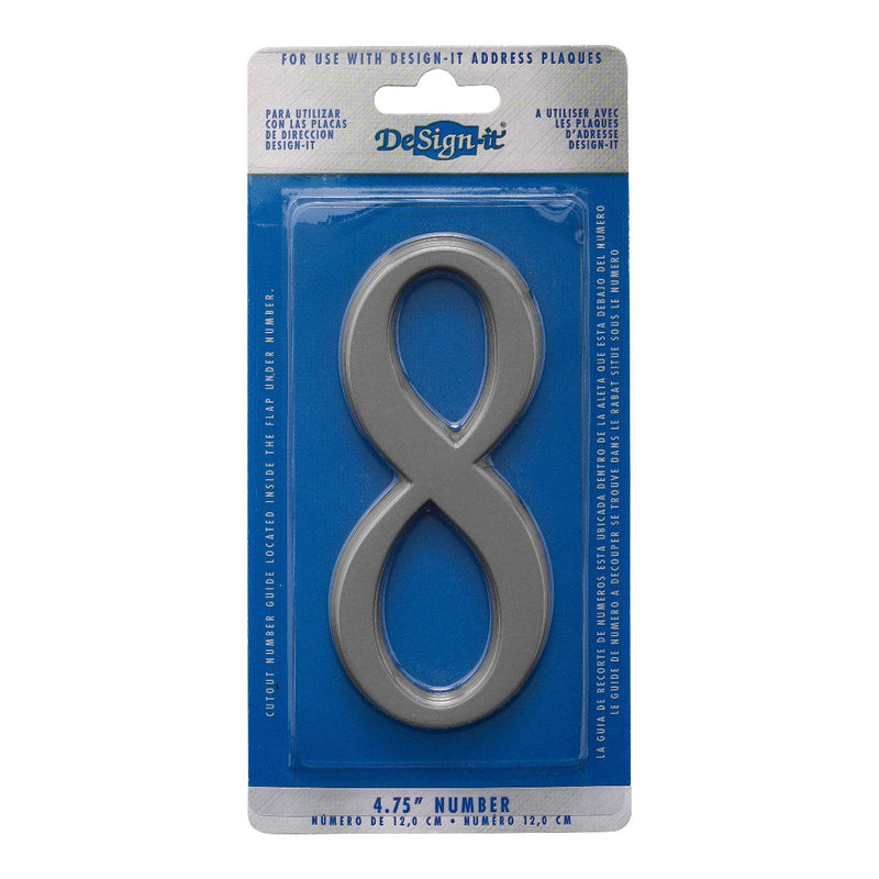 Whitehall 4.75 inch Silver House Address Number - 8