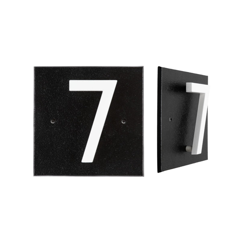 Whitehall Floating Stand-off 1-Number Horizontal Plaque Modern House Numbers with Sleek Aluminum Backplate & Enhanced Visibility