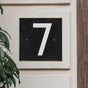 Whitehall Floating Stand-off 1-Number Horizontal Plaque Modern House Numbers with Sleek Aluminum Backplate & Enhanced Visibility
