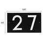 Whitehall Floating Stand-off 2-Number Horizontal Plaque Modern House Numbers with Sleek Aluminum Backplate & Enhanced Visibility