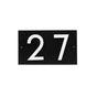 Whitehall Floating Stand-off 2-Number Horizontal Plaque Modern House Numbers with Sleek Aluminum Backplate & Enhanced Visibility