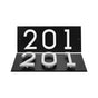Whitehall Floating Stand-off 3-Number Horizontal Plaque Modern House Numbers with Sleek Aluminum Backplate & Enhanced Visibility